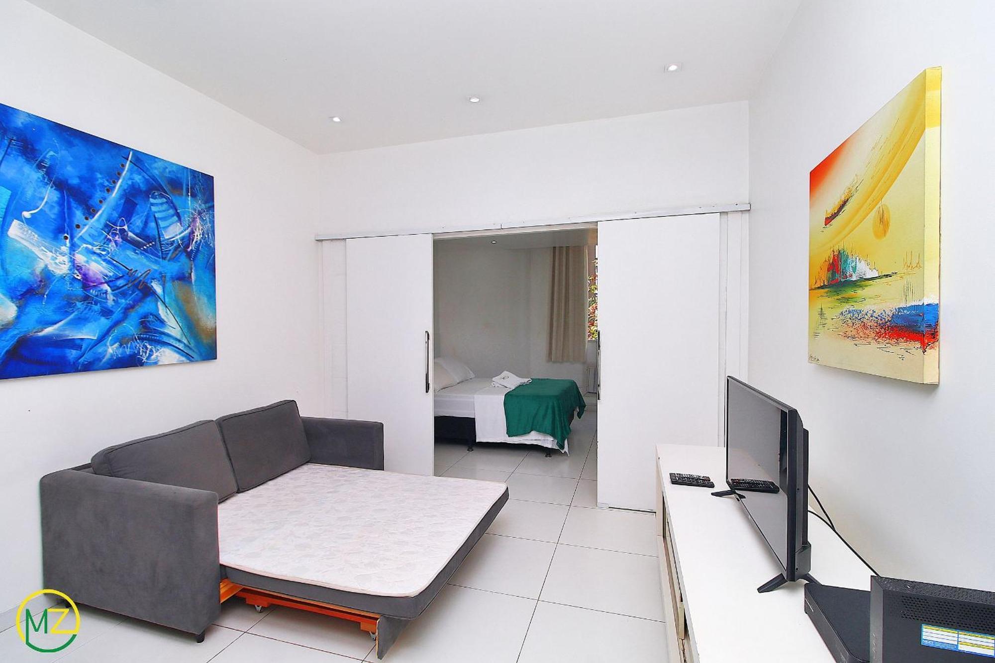 ריו דה ז'ניירו Studio Com Vista Lateral Para O Mar Em Copacabana מראה חיצוני תמונה